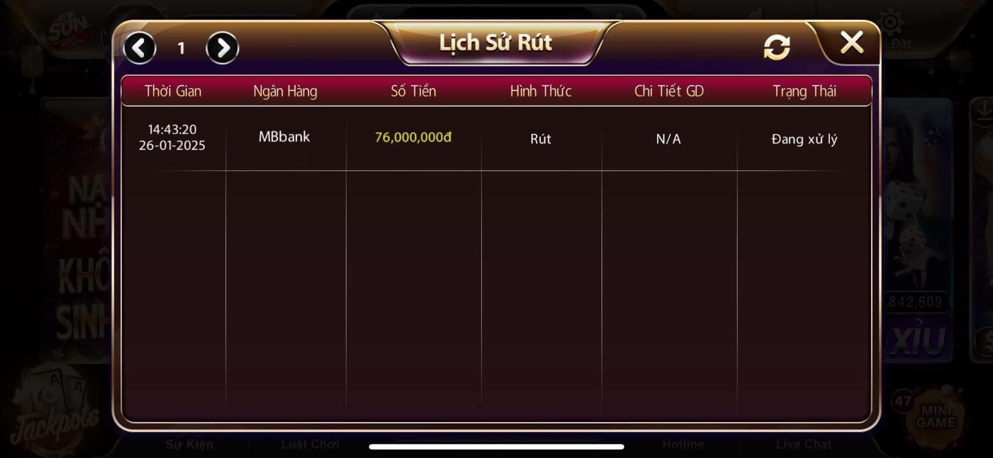 xử lý rút tiền sunwin